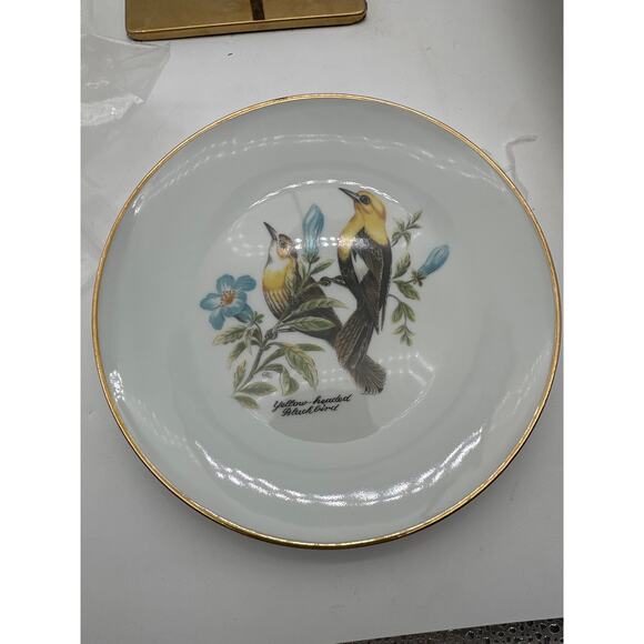 Bareuther stamp Grannycore Bird decorative hanging plate Germany set three pack - Picture 6 of 16